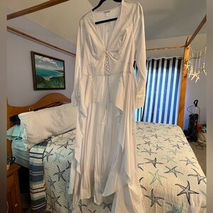 Venus White High-Low Blouse